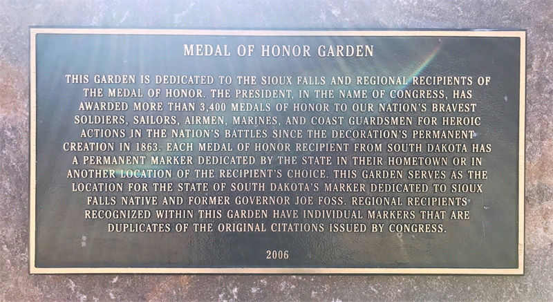 Medal of Honor Memorial Garden
