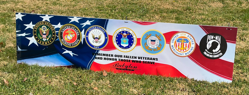 Veterans Memorial Printed Signs