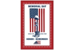 Memorial Day Window Flag Poster