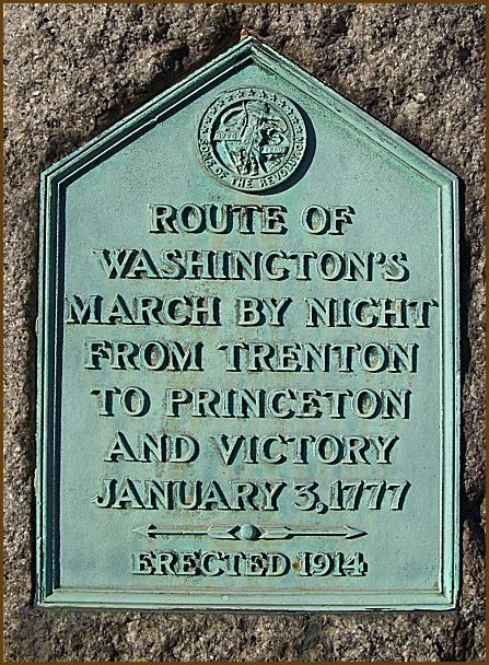 ROUTE OF WASHINGTON'S MARCH WAR MEMORIAL PLAQUE