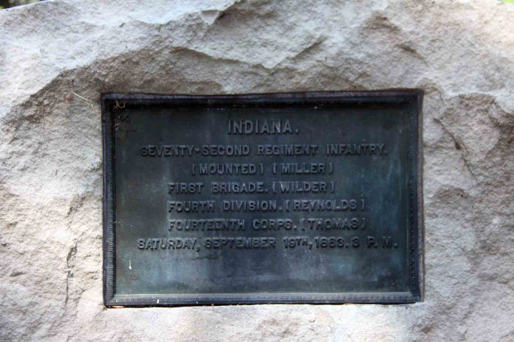 INDIANA. SEVENTY-SECOND REGIMENT INFANTRY. WAR MEMORIAL PLAQUE