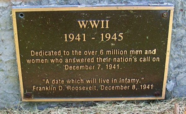 VFW POST 9473 WAR MEMORIAL FLAGPOLE PLAQUE B