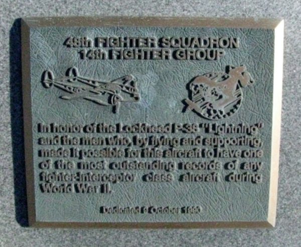 48TH TROOP CARRIER SQUADRON WAR MEMORIAL PLAQUE