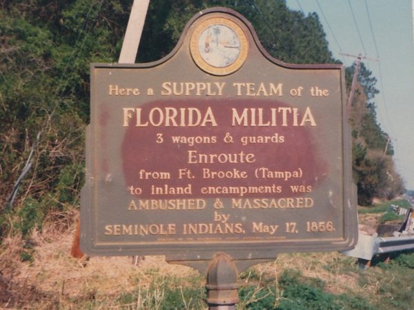 FLORIDA MILITIA AMBUSH MEMORIAL MARKER
