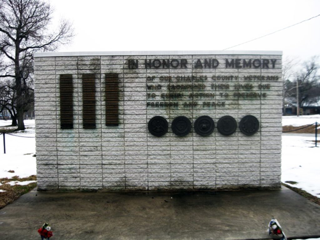 IN HONOR AND MEMORY OF OUR CHARLES COUNTY VETERANS MEMORIAL