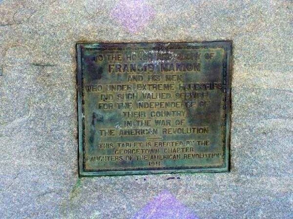 TO THE HONOR AND GLORY OF FRANCIS MARION MEMORIAL