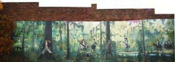 SWAMP FOX AT OX SWAMP MEMORIAL MURAL
