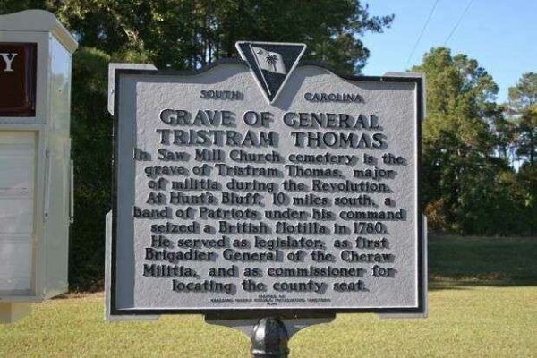 GRAVE OF GENERAL TRISTRAM THOMAS MEMORIAL MARKER