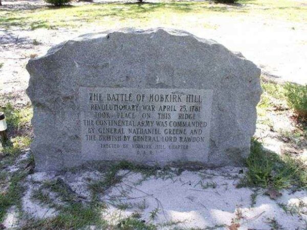 THE BATTLE OF HOBKIRK HILL MEMORIAL