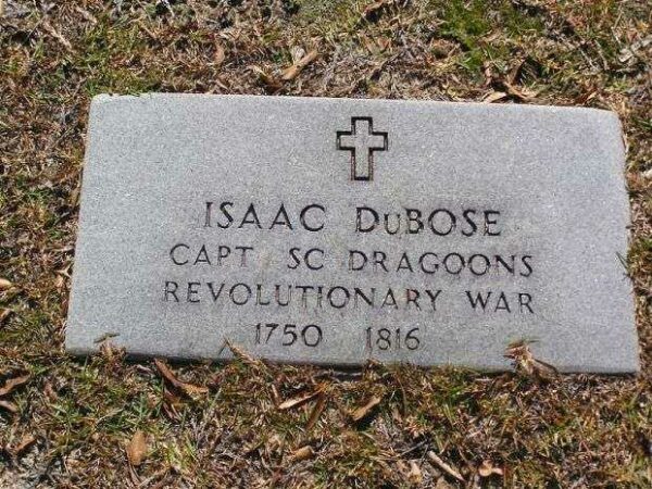 CAPT ISAAC DUBOSE REVOLUTIONARY WAR MEMORIAL CENOTAPH