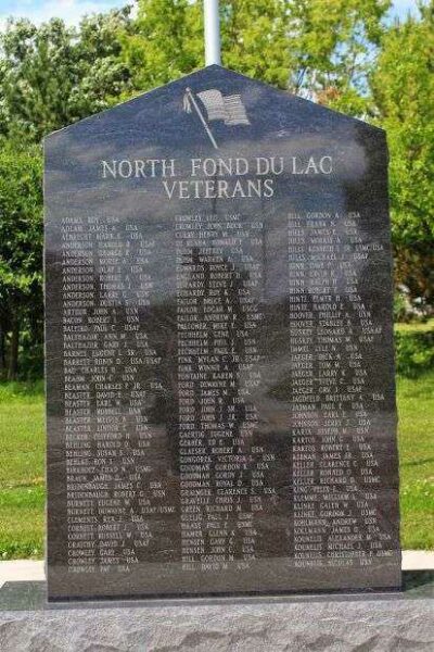NORTH FOND DU LAC VETERANS MEMORIAL HONOR ROLL