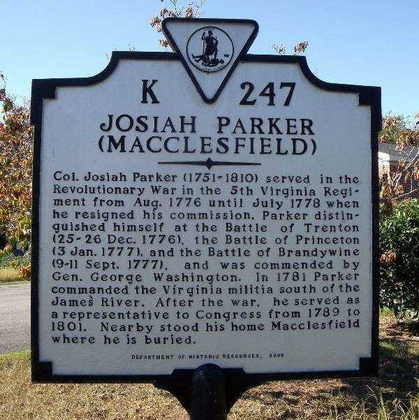 COL. JOSIAH PARKER REVOLUTIONARY SOLDIER MEMORIAL MARKER