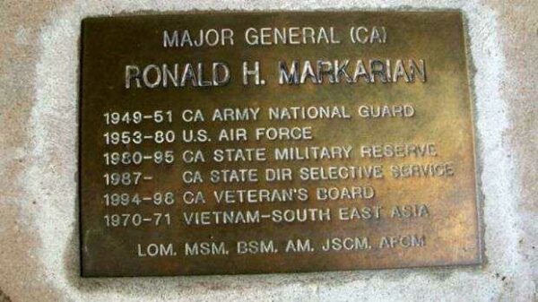 FRESNO CORRIDOR OF FLAGS VETERANS MEMORIAL PLAQUE VIII