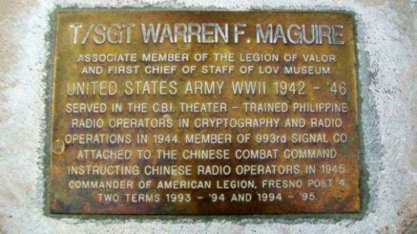 FRESNO CORRIDOR OF FLAGS VETERANS MEMORIAL PLAQUE VII