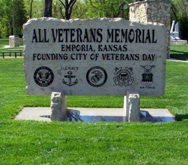 ALL VETERANS MEMORIAL PARK ENTRANCE STONE