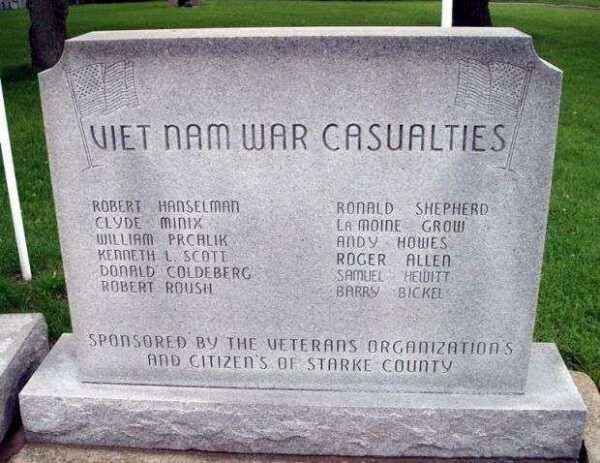 STARKE COUNTY WAR MEMORIAL RIGHT STONE