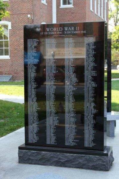 SCOTT COUNTY WAR VETERANS MEMORIAL STONE D