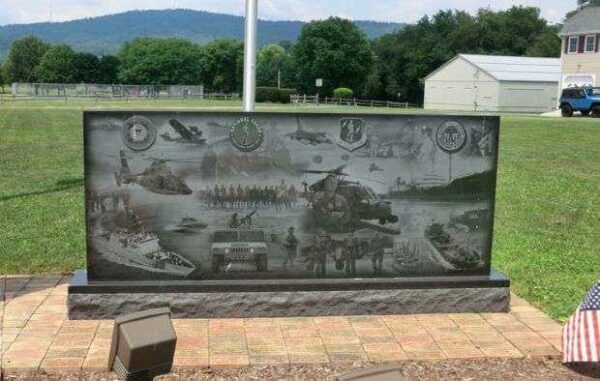 CLEAR SPRING VETERANS MEMORIAL LEFT STONE