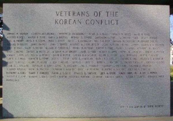 THURMONT KOREAN CONFLICT MEMORIAL STONE