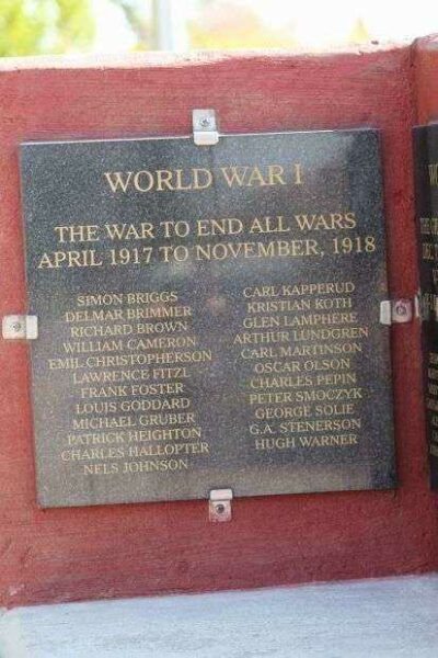 STANLEY VETERANS MEMORIAL PLAQUE B