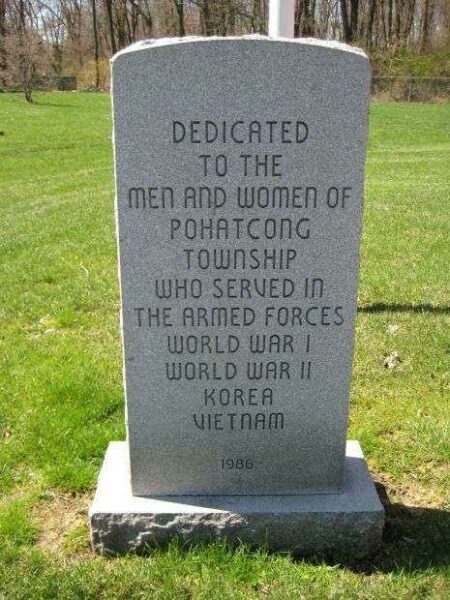 POHATCONG TOWNSHIP WAR VETERANS MEMORIAL