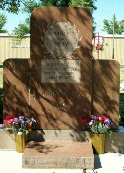 WEBB CITY WAR VETERANS MEMORIAL CENTER STONE BACK