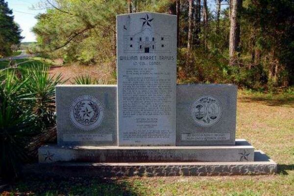 LT. COL. WILLIAM BARRET TRAVIS MEMORIAL