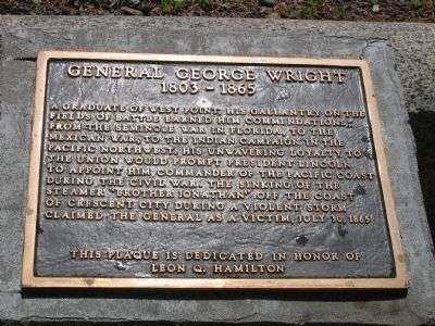 GENERAL GEORGE WRIGHT MEMORIAL PLAQUE