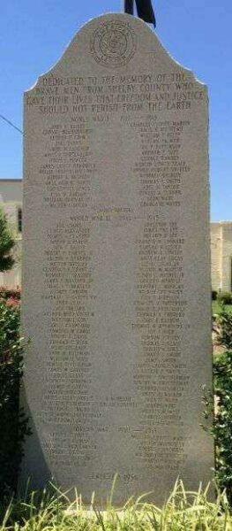 SHELBY COUNTY WAR MEMORIAL FRONT