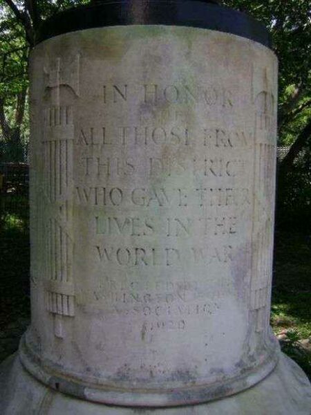 WASHINGTON SQUARE WORLD WAR I MEMORIAL FLAGPOLE BASE