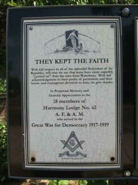 GREAT WAR FOR DEMOCRACY MEMORIAL PLAQUE C