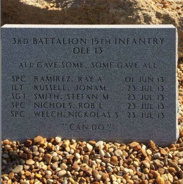 3RD BATTALION 15TH INFANTRY WAR MEMORIAL STONE