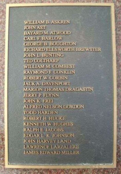 LAWRENCE KOREAN WAR MEMORIAL PLAQUE A