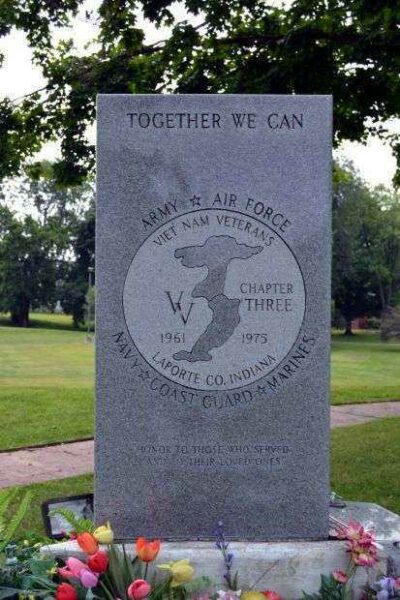 LA PORTE COUNTY VIET NAM VETERANS MEMORIAL BACK