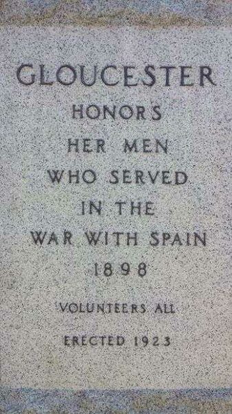 GLOUCESTER SPANISH-AMERICAN WAR MEMORIAL DEDICATION STONE