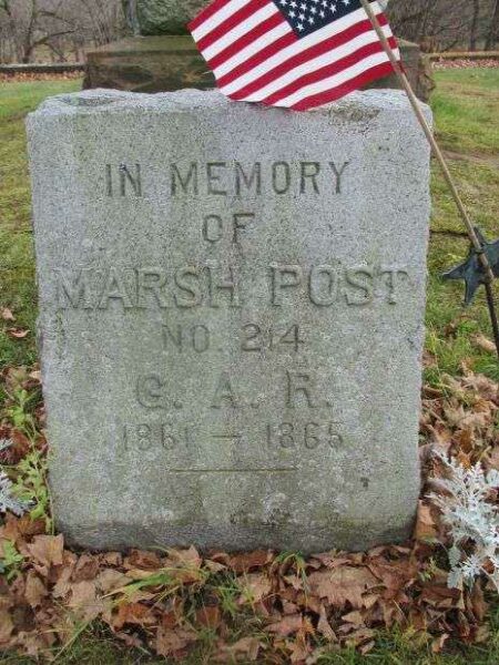 IN MEMORY OF MARSH POST NO. 214 G.A.R. MEMORIAL