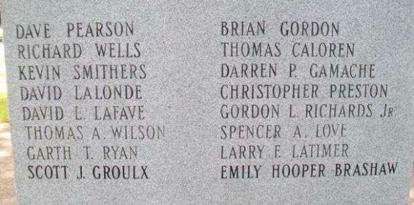 OGDENSBURG PERSIAN GULF WAR MEMORIAL BACK