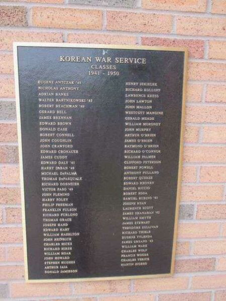 FOR GOD AND COUNTRY NIAGARA UNIVERSITY VETERANS’ MEMORIAL PLAQUE B