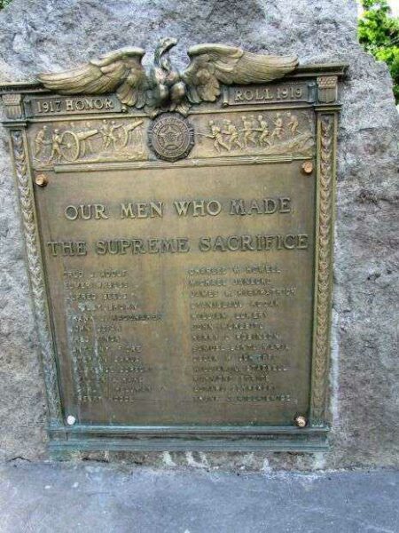 LANCASTER WORLD WAR I HONOR ROLL MEMORIAL