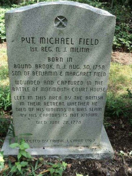 PVT. MICHAEL FIELD REVOLUTIONARY WAR SOLDIER MEMORIAL
