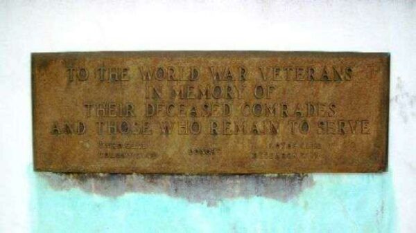 ASHLAND COUNTY WORLD WAR MEMORIAL PLAQUE