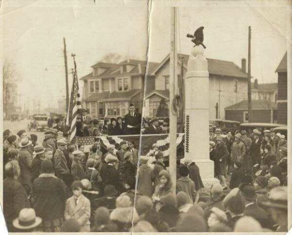 CORPORAL GEORGE J. WELLBROCK WAR MEMORIAL DEDICATION PHOTO