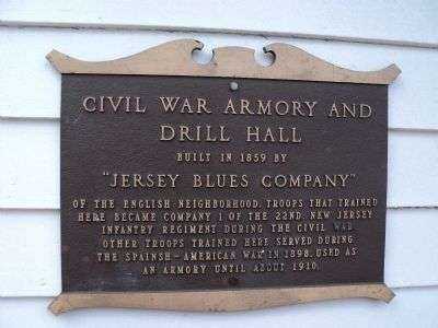 BERGEN COUNTY CIVIL WAR AND DRILL HALL MEMORIAL PLAQUE