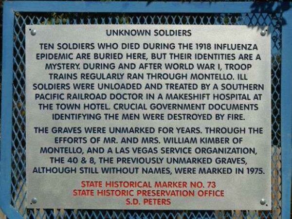 UNKNOWN SOLDIERS WAR MEMORIAL PLAQUE