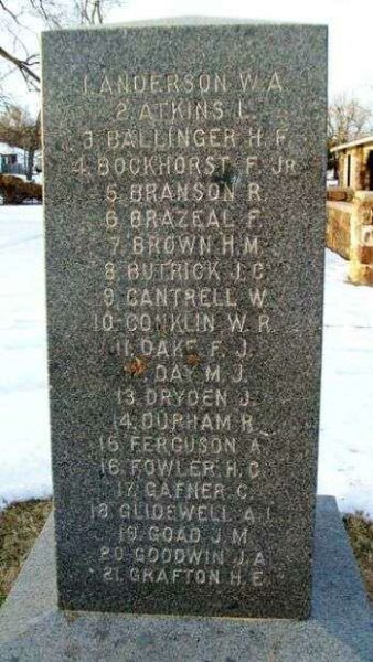 SPRINGFIELD WORLD WAR MEMORIAL SIDE B
