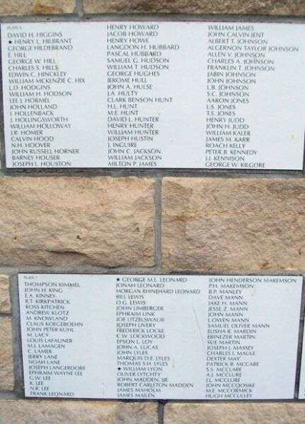 CHASE COUNTY ALL VETERANS MEMORIAL WALL OF HONOR PLATES 6 & 7