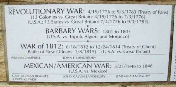 CHASE COUNTY ALL VETERANS MEMORIAL WALL OF HONOR PLATE 1