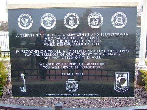 MIDDLE EAST CONFLICTS MEMORIAL PLAQUE