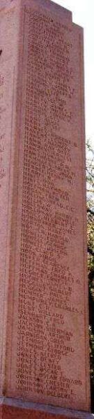 BLACKFORD COUNTY WORLD WAR I MEMORIAL HONOR ROLL STONE B