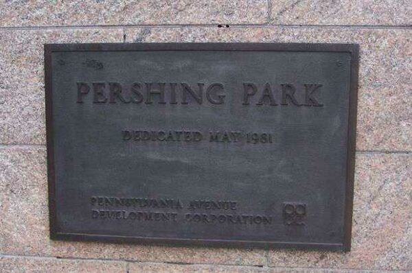 PERSHING PARK MEMORIAL PLAQUE